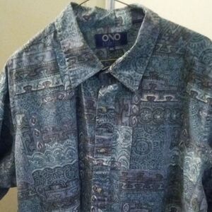 On Running Men's Abstract Blue Shirt